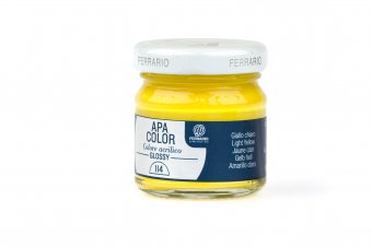 Акрил Ferrario Apa Color 40 мл № 114 желтый светлый глянцевый.