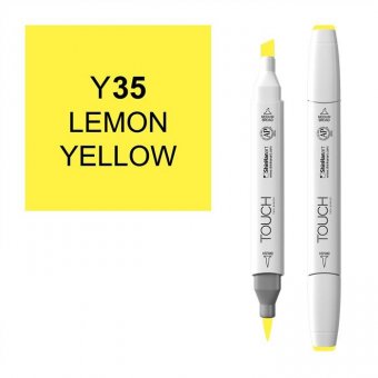 Маркер Touch Twin Brush 035 желтый лимон Y35