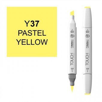 Маркер Touch Twin Brush 037 пастельный желтый Y37
