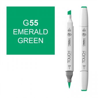 Маркер Touch Twin Brush 055 светлый изумрудный зеленый G55