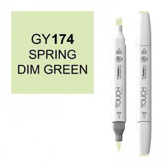 Маркер Touch Twin Brush 174 весенний зеленый GY174