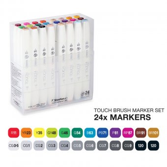 Набор маркеров Touch Twin Brush 24 цвета