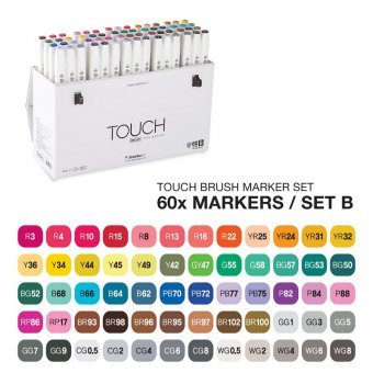 Набор маркеров Touch Twin Brush 60 цветов (B)