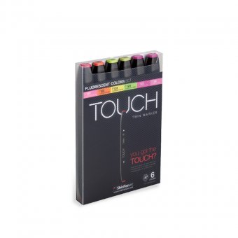 Набор маркеров Touch Twin 6 цветов флюр