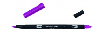 Маркер-кисть Tombow ABT Dual Brush Pen 665 пурпурный