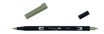 Маркер-кисть Tombow ABT Dual Brush Pen N57 теплый серый 5