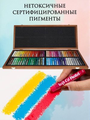 Пастель масляная профессиональная Mungyo Oil Pastel 72 цвета в деревянной коробке