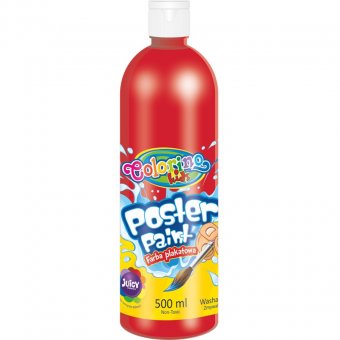 Гуашь Colorino в бутылке 500 мл красный