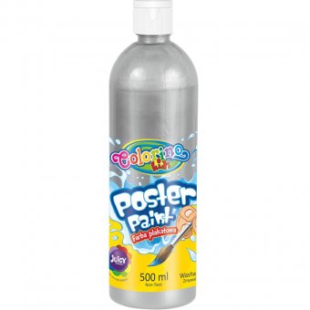 Гуашь Colorino в бутылке 500 мл серебряный