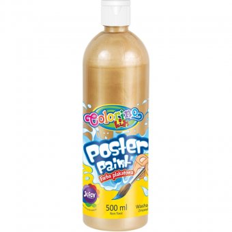 Гуашь Colorino в бутылке 500 мл золотой