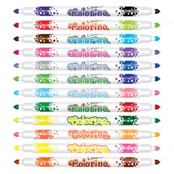 Фломастеры Colorino двусторонние 12 шт/24 цвета
