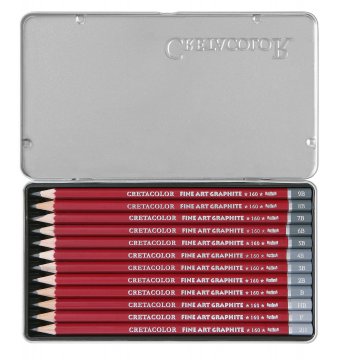 Набор чернографитовых карандашей CretacoloR Cleos, 12 карандашей (2H,HB,F,B,2B-9B)