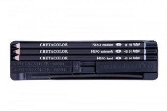 Набор художественный CretacoloR 7 предметов (3 карандаша Nero: сверхмягкий, средний и твердый; 3 бруска Nero; 