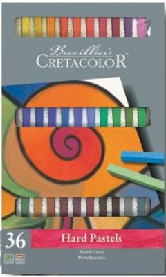 Набор необожженной сухой пастели CretacoloR "PASTEL CARRE", 36 цветов в металлической коробке , размер пастели