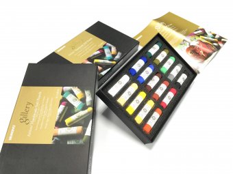 Пастель сухая Mungyo Gallery Handmade Soft ручной работы 15 цветов в картонной коробке