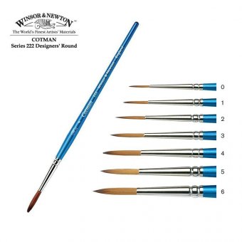 Кисть Winsor&Newton Cotman 222 синтетика, круглая удлиненная №4