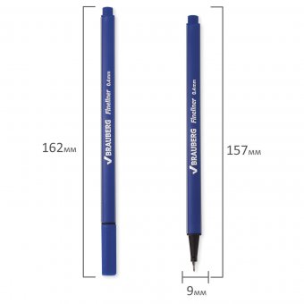 Ручка капиллярная BRAUBERG "Aero" синяя, 0,4 мм, 142253