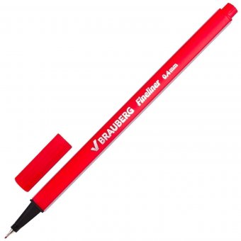 Ручка капиллярная BRAUBERG "Aero" красная, 0,4 мм, 142254