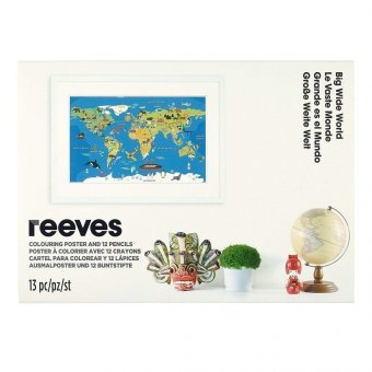 Набор "Постер для раскрашивания - карта мира", Reeves