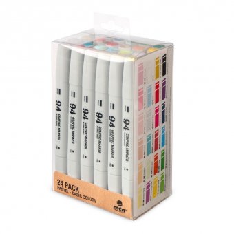 Набор маркеров MTN Marker Graphic 94 основные цвета В + пастельные тона 24 шт