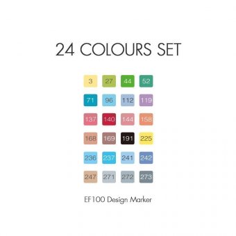 Набор маркеров Finecolour Sketch 24 цвета