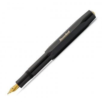 Ручка перьевая Kaweco Classic Sport EF черная (перо позолота)