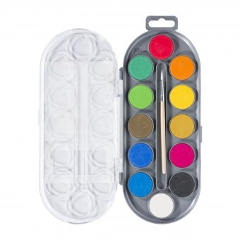 Краски акварельные Bruynzeel 12 цветов + 3 кисточки