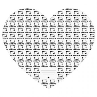 Холст на картоне Малевичъ в форме сердца, хлопок, 40х35 см