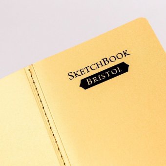 Скетчбук Малевичъ для графики и маркеров Bristol Glamour, золото, 180 г/м, 10х14 см, 20л