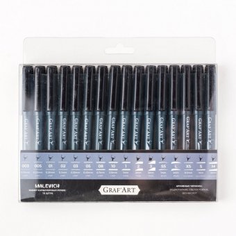 Набор капиллярных ручек Малевичъ Graf'Art, 16 шт