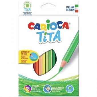 Карандаши цветные пластиковые Carioca "Tita", 18 цветов