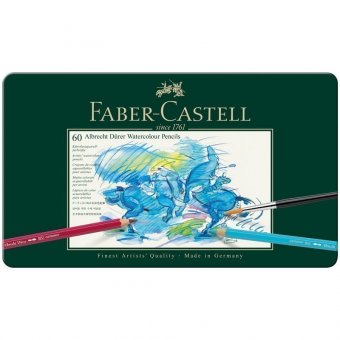 Карандаши акварельные художественные Faber-Castell "Albrecht Durer", 60 цветов, метал. коробка