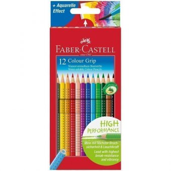 Карандаши цветные Faber-Castell "Grip", 12 цветов, трехгранные