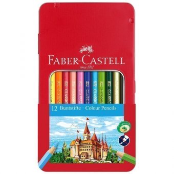 Карандаши цветные Faber-Castell, 12 цветов, метал. кор.
