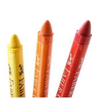Мелки восковые Faber-Castell, 24  цветов, трехгранные, картонная упаковка