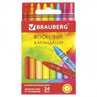 Восковые карандаши BRAUBERG 