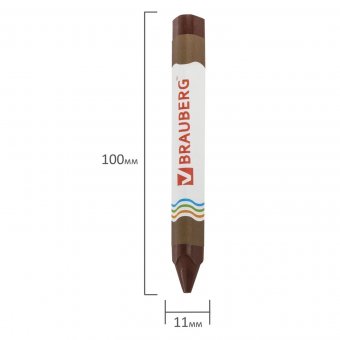 Восковые карандаши утолщенные BRAUBERG "АКАДЕМИЯ" 12 цветов 227287