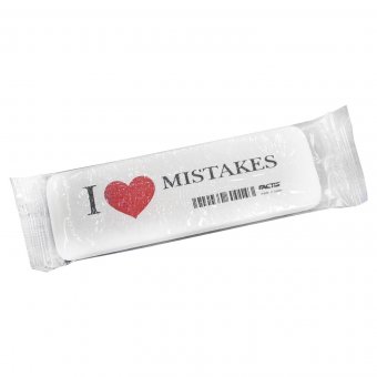 Ластик большой FACTIS "I love mistakes" 140х44х9 мм синтетический каучук GCFGE16C
