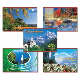 Альбом для рисования HATBER VK "Ландшафты Европы" А4, 40 листов 205х290 мм 40А4С, A69899