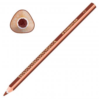 Карандаш цветной утолщенный STAEDTLER "Noris club", грифель 4 мм, коричневый 1284-76
