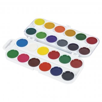 Краски акварельные ЮНЛАНДИЯ "ЮНЫЙ ВОЛШЕБНИК" медовые, 24 цвета 191325