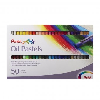 Пастель масляная художественная PENTEL "Oil Pastels", 50 цветов PHN4-50