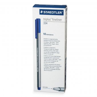 Ручка капиллярная STAEDTLER "Triplus Fineliner", синяя, 0,3 мм 334-3