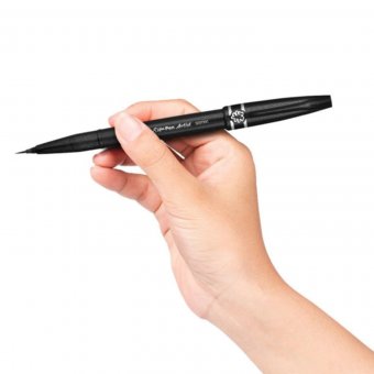 Ручка-кисть PENTEL "Brush Sign Pen Artist", 0,5-5 мм, черная SESF30C-A