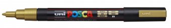 Маркер POSCA PC-3M, золотой, 0.9 - 1.3 мм, пулевидный наконечник