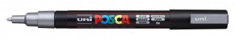 Маркер POSCA PC-3M, серебряный, 0.9 - 1.3 мм, пулевидный наконечник