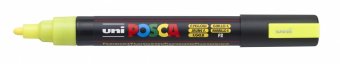 Маркер POSCA PC-5M, флуоресцентно-жёлтый, 1.8 - 2.5 мм, пулевидный наконечник