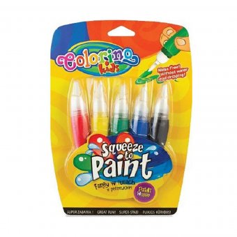 Жидкие краски Colorino в ручке с кисточкой 5 цветов