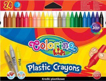 Восковые мелки "Чистые ручки", стираются ластиком, 24 цвета