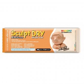 Глина для моделирования Mungyo Sculpt Dry, цвет персиковый, 500 гр.